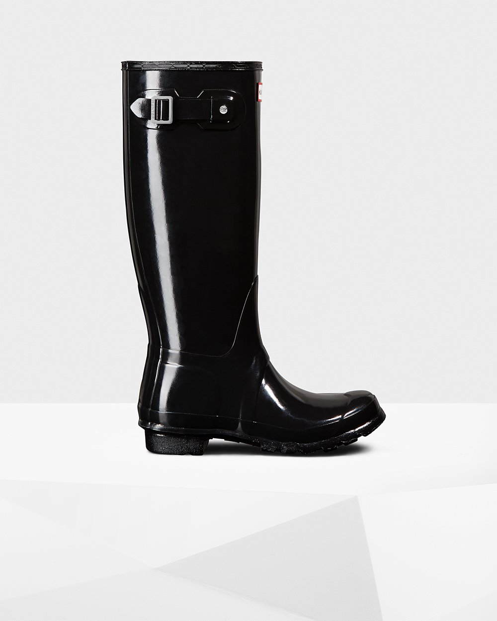 Bottes Hautes de Pluie Hunter Original Gloss Femme Noir THAVBFN-02